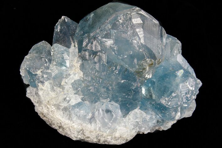 Blue Celestine (Celestite) Crystal Cluster - Madagascar #74715